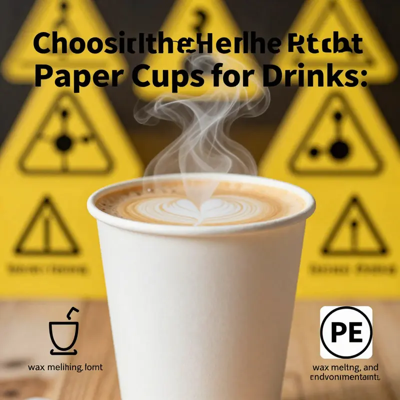An infographic illustrating the composition differences between cold and hot drink cups.