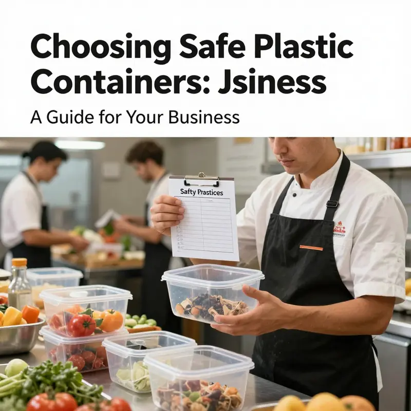 An array of safe plastic food storage containers, highlighting suitable materials for food safety.