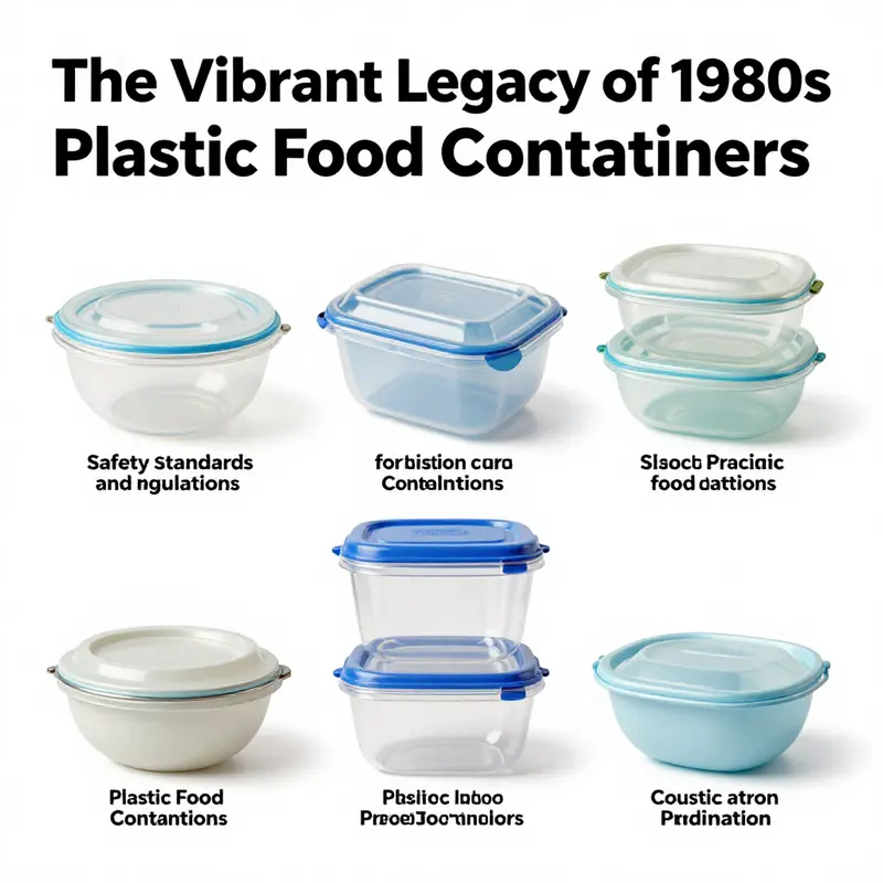 A range of colorful 1980s plastic food containers featuring unique designs and clever lid systems.