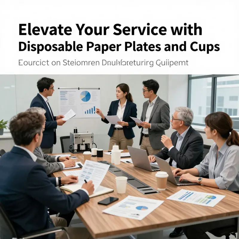 High-speed manufacturing machines designed for producing disposable paper cups and plates in an industrial setting.