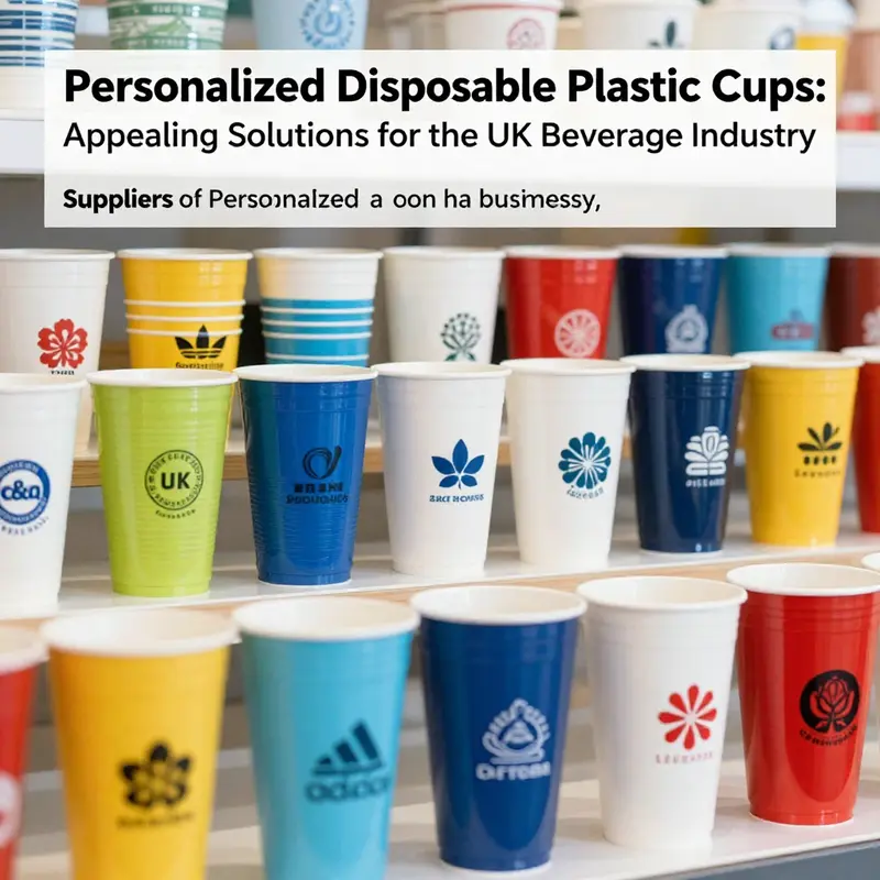 A showcase of suppliers offering a variety of personalised disposable plastic cups tailored for UK businesses.