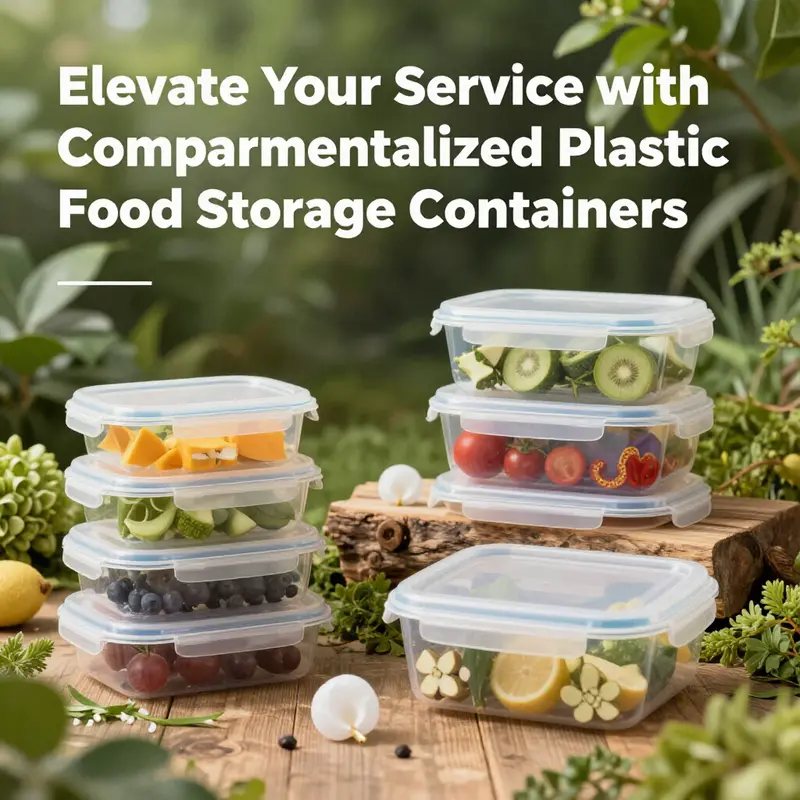 Compartmentalized containers make meal prep effortless by organizing diverse ingredients.