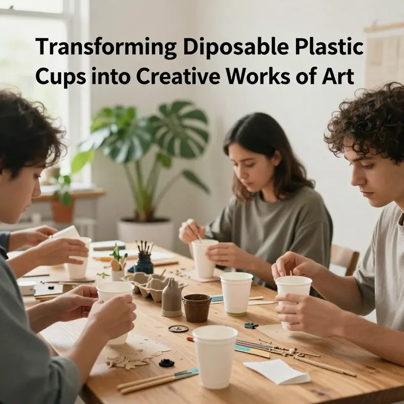 Mini planters created from disposable cups, showcasing the potential of eco-friendly gardening.