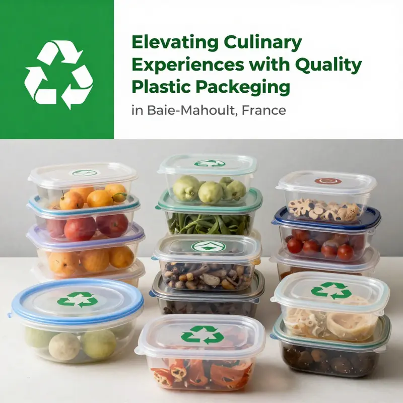 Vibrant market scene in Baie-Mahault highlighting the diverse food businesses reliant on compliant plastic packaging.