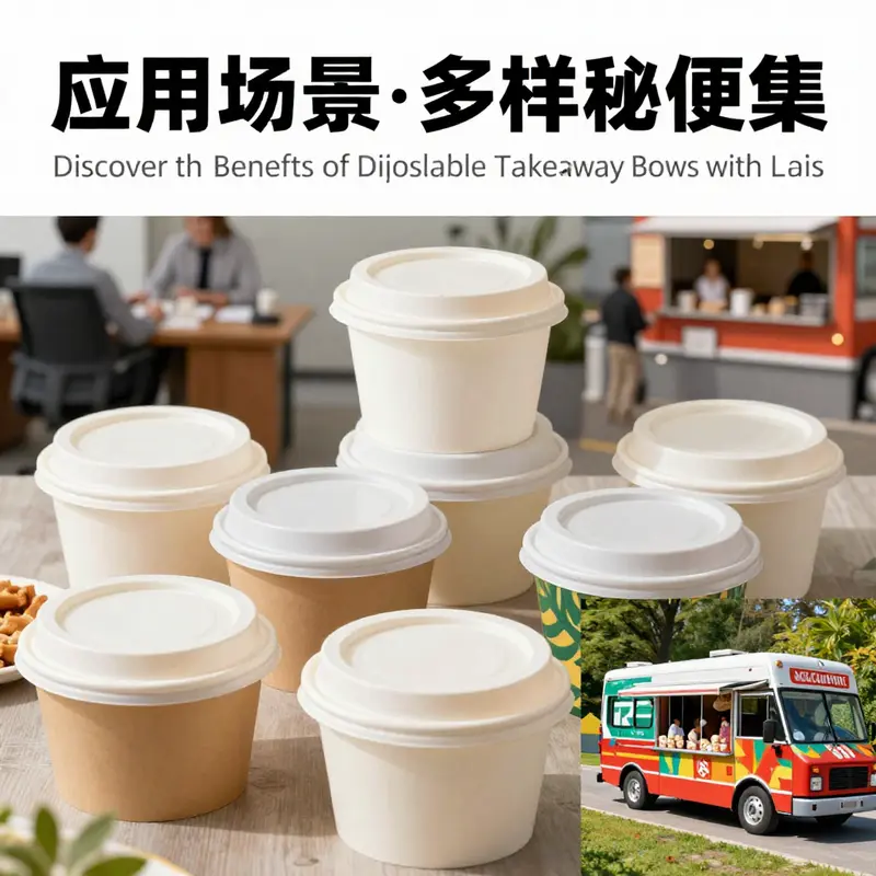 Disposable paper bowls with lids represent a commitment to sustainability and eco-conscious dining.