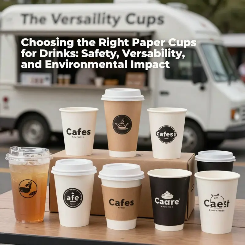 An infographic illustrating the composition differences between cold and hot drink cups.