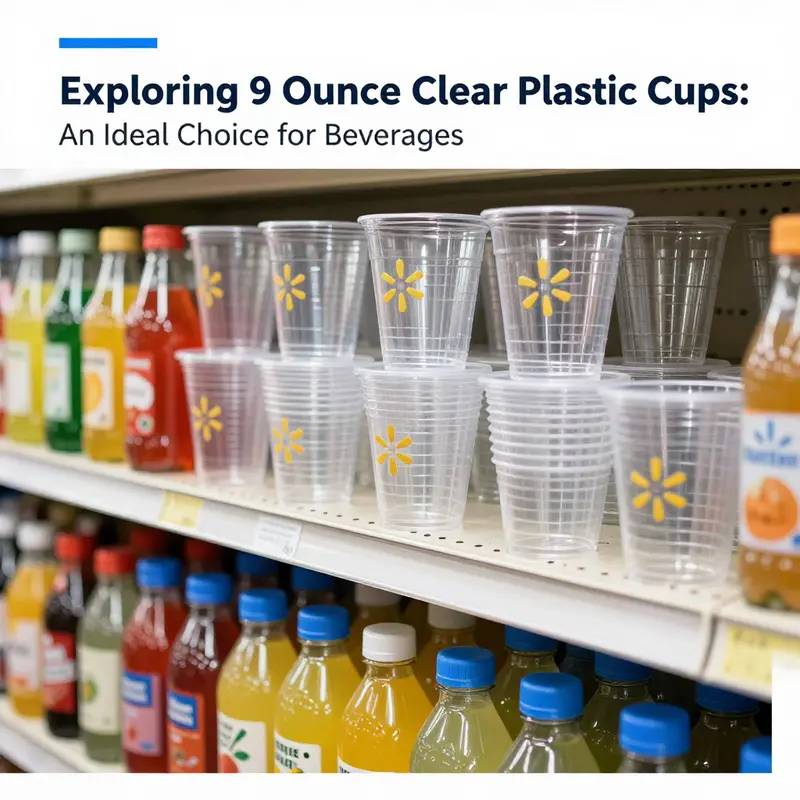 Walmart’s affordable 9-ounce clear plastic cups offering great value for beverage services.