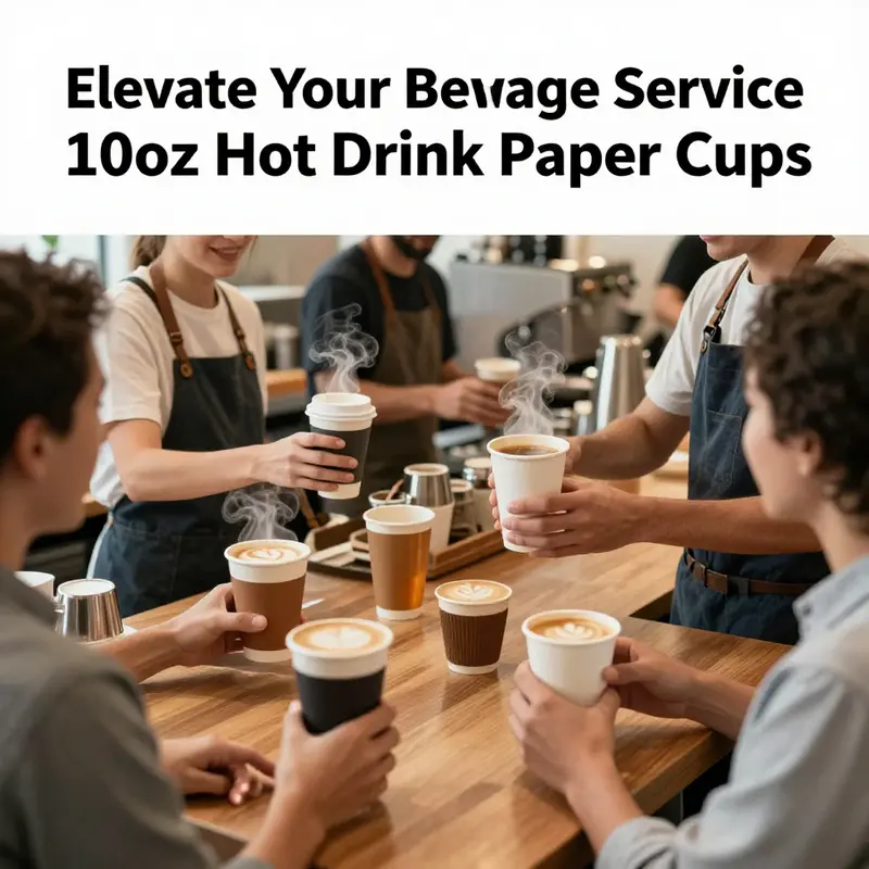 Highlighting the key features of 10oz paper cups for hot drinks.