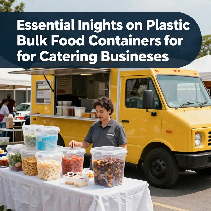 Different sizes and colors of plastic bulk food containers emphasizing material safety standards.