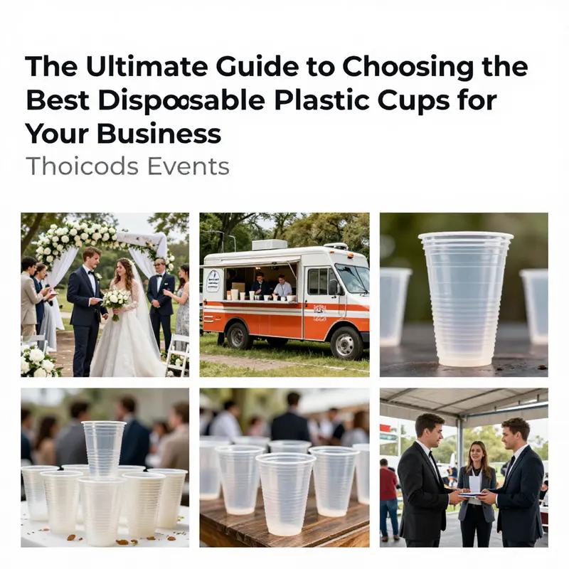 Showcase of ideal disposable plastic cups for different beverage service needs.