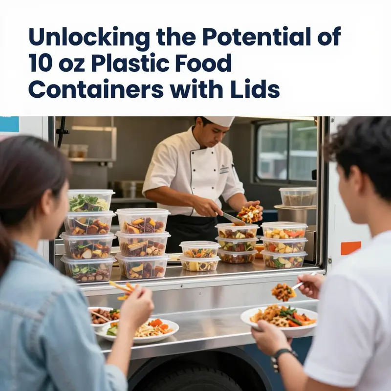 Showcasing the diverse features of 10 oz plastic food containers with lids.