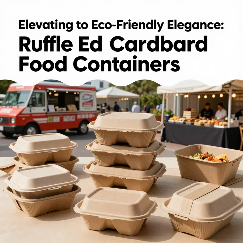 Ruffle edge cardboard containers made from eco-friendly materials.