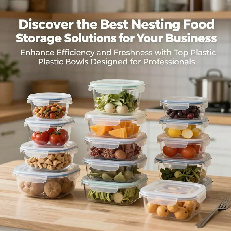 A colorful collection of nesting food storage solutions displayed in a bright kitchen.