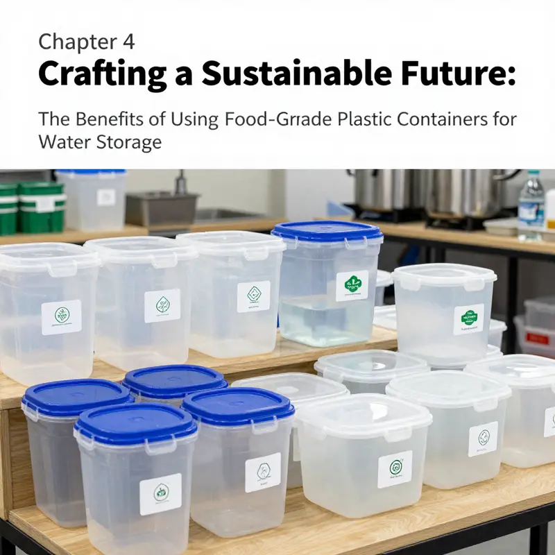 Exploring the types of materials used in food-grade plastic containers for safe water storage.