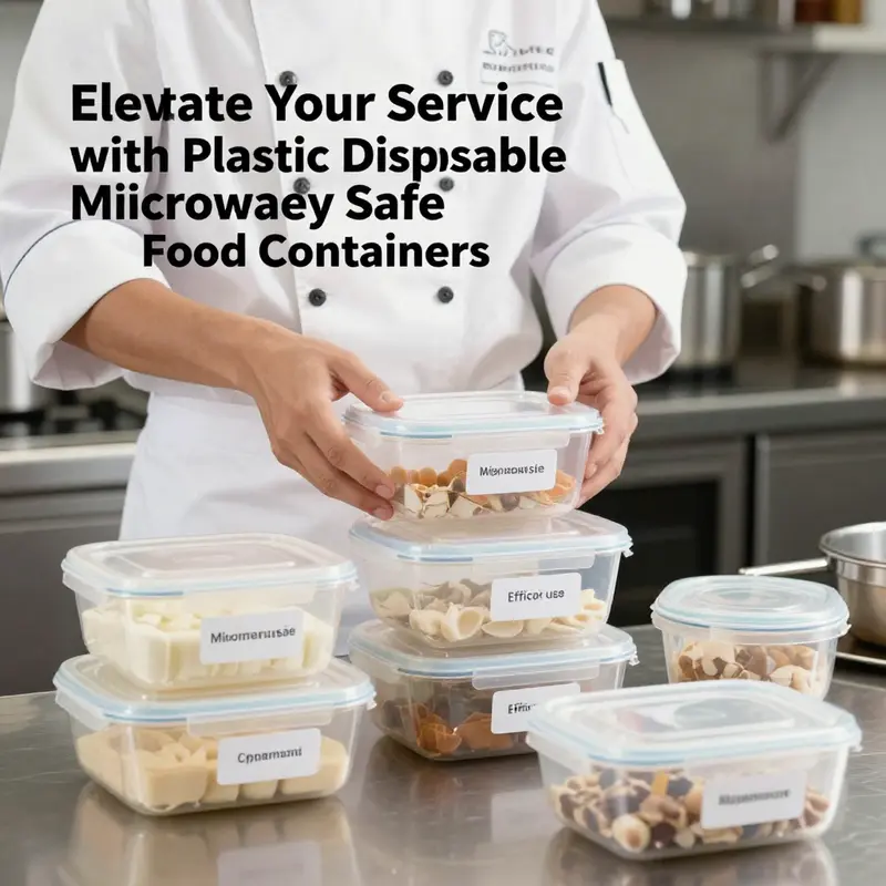 Safe microwave use: Food-grade plastic containers in action.