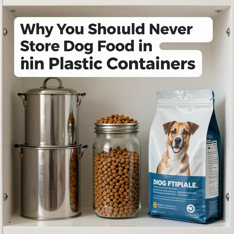 The risks associated with storing dog food in plastic containers.