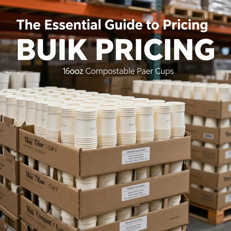 Maximize savings with bulk pricing options for 16oz compostable paper cups.