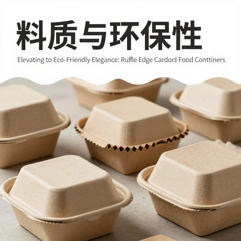 Ruffle edge cardboard containers made from eco-friendly materials.