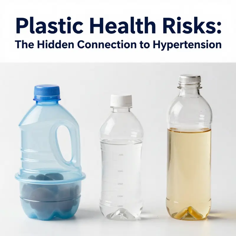 Illustration showcasing the health risks associated with food container plastics.