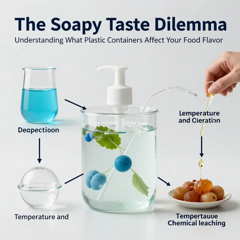 Different types of plastic containers and their materials critical to food safety.
