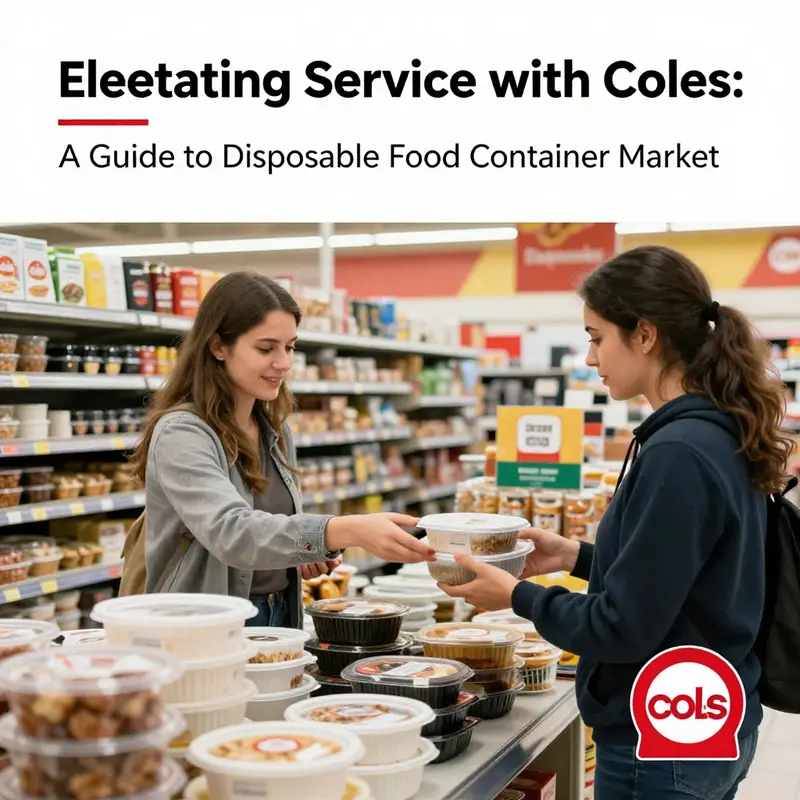 A variety of disposable food containers showcasing both functionality and eco-friendliness available at Coles.