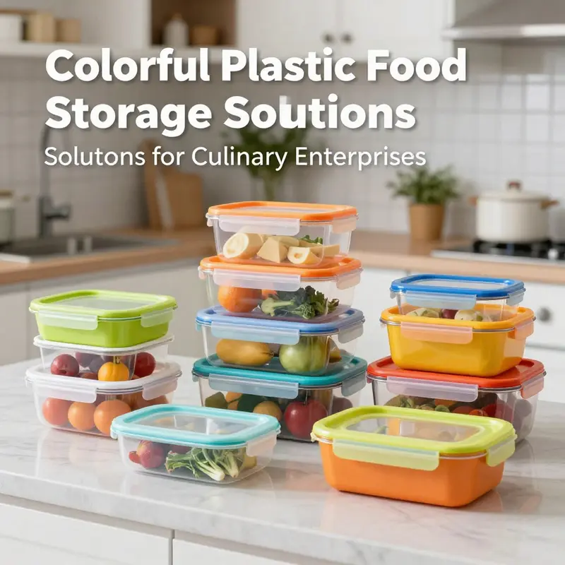 Vibrant colorful plastic containers that enhance kitchen organization and meal prep efficiency.