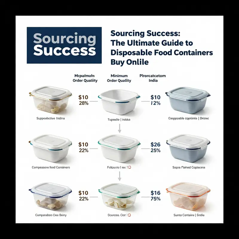 A visual guide to the online marketplace for disposable food containers, highlighting various options available.