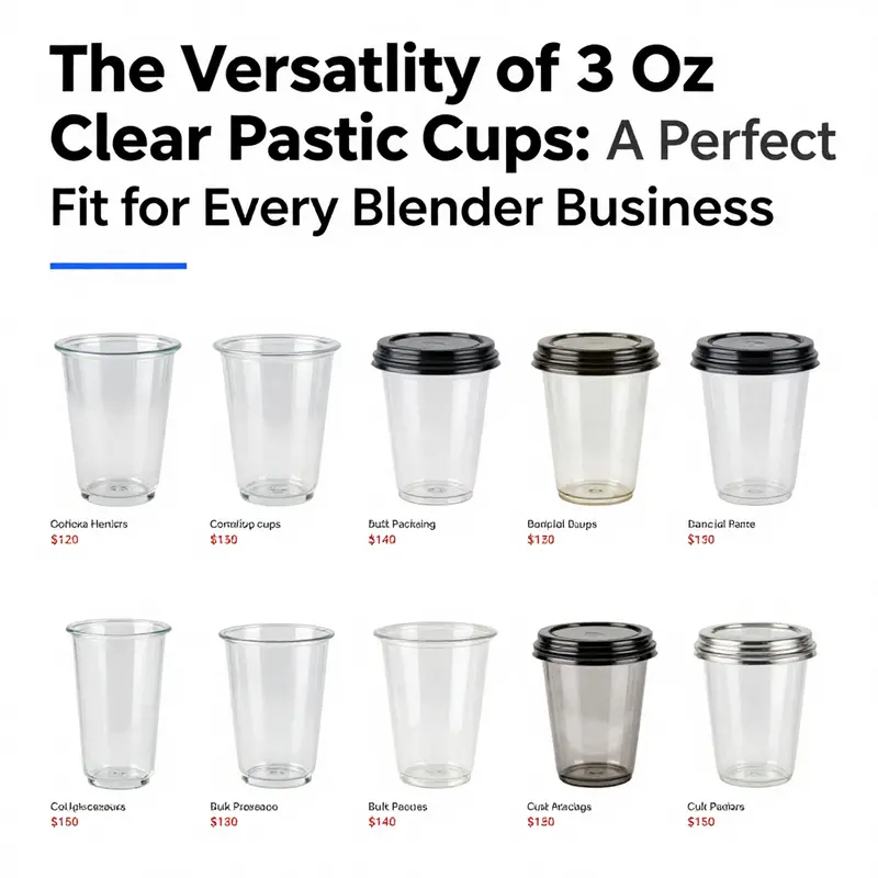 Diverse applications of 3 oz clear plastic cups in beverage services and events.