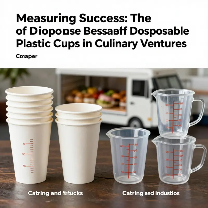 Disposable cups with measurements are essential for accuracy in culinary settings.