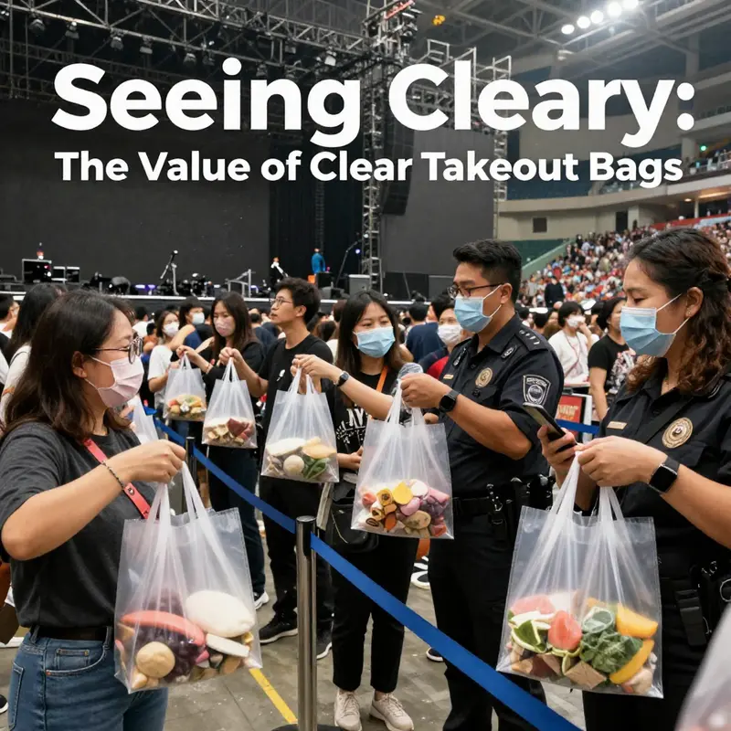 Clear takeout bags in a bubble tea shop attract customers with their transparency and vibrant contents.