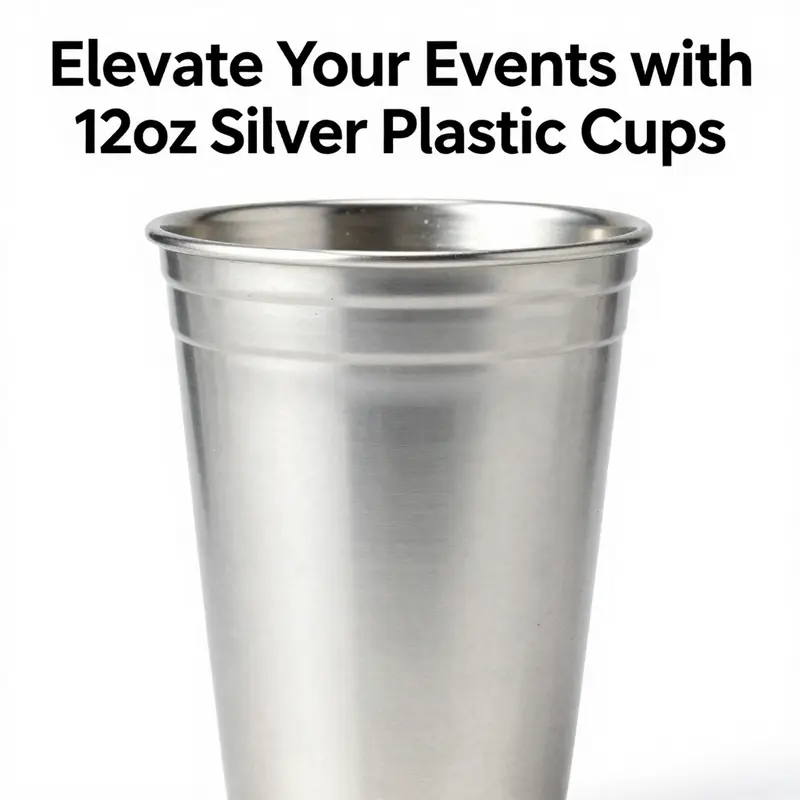 Stylish event setup showcasing the demand for 12oz silver plastic cups.