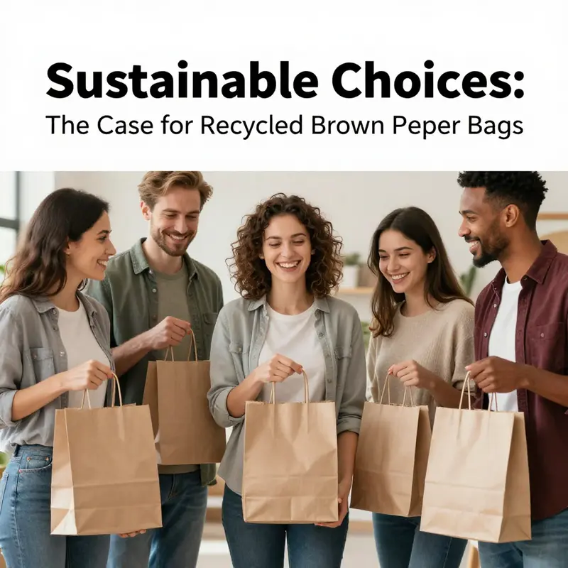 The positive environmental impact of using recycled brown paper bags.