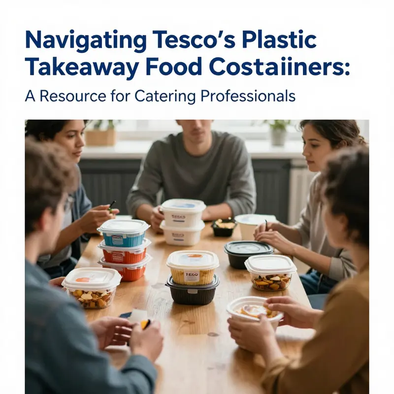 A selection of Tesco’s plastic takeaway food containers designed for ease of use and variety in food service.