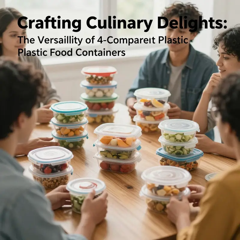 The robust polypropylene construction of 4-compartment containers showcases durability and versatility in culinary applications.