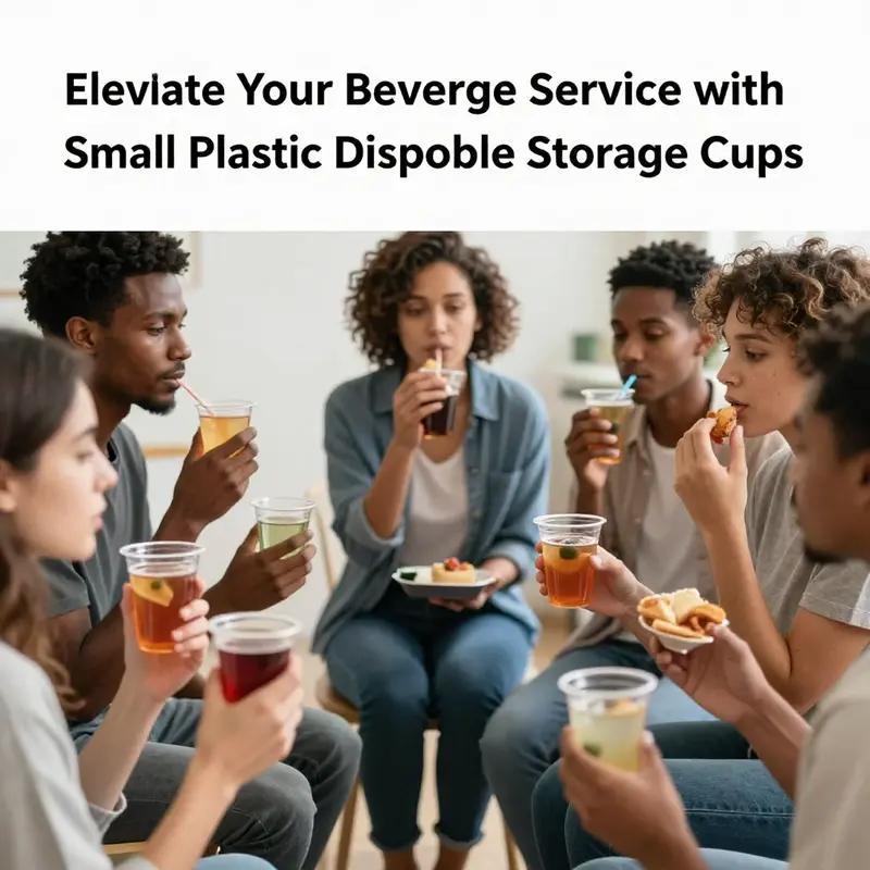 An array of small plastic disposable storage cups demonstrating their diverse applications in food service.