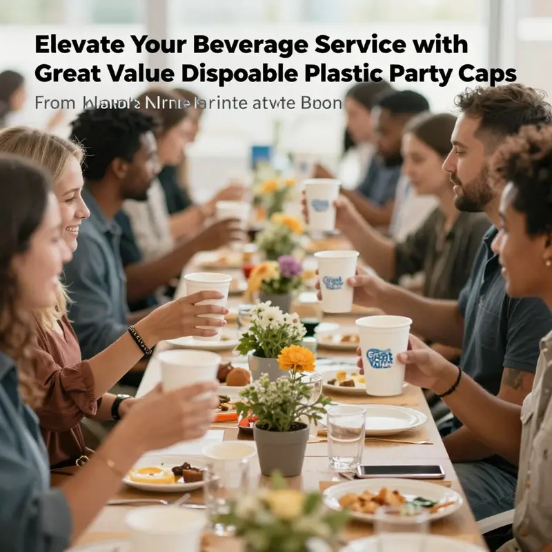 Diverse product options of Great Value disposable cups tailored for various occasions.