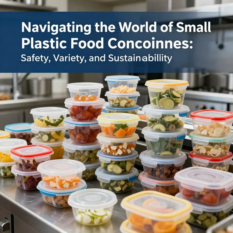 An informative guide on the composition and safety considerations of small plastic food containers.