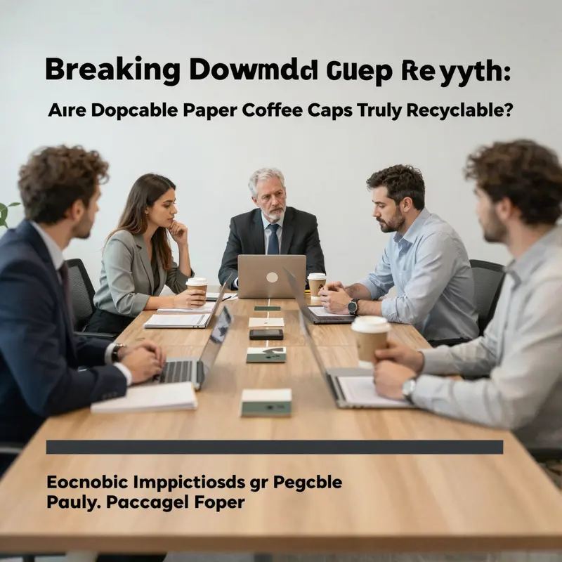 Landfill overflowing with waste, including non-recyclable disposable paper coffee cups.