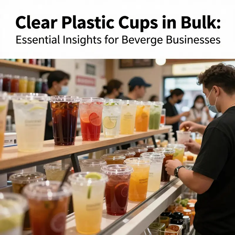 Different materials used in clear plastic cups highlighting polystyrene and polypropylene variations.