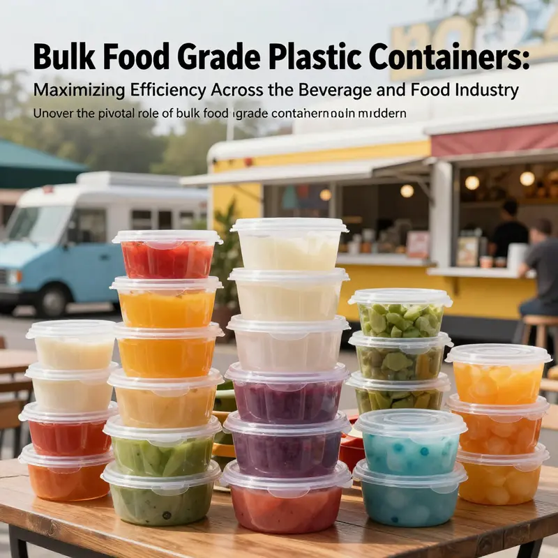 A comprehensive display of bulk food grade plastic containers in diverse culinary environments, representing their functionality and versatility.