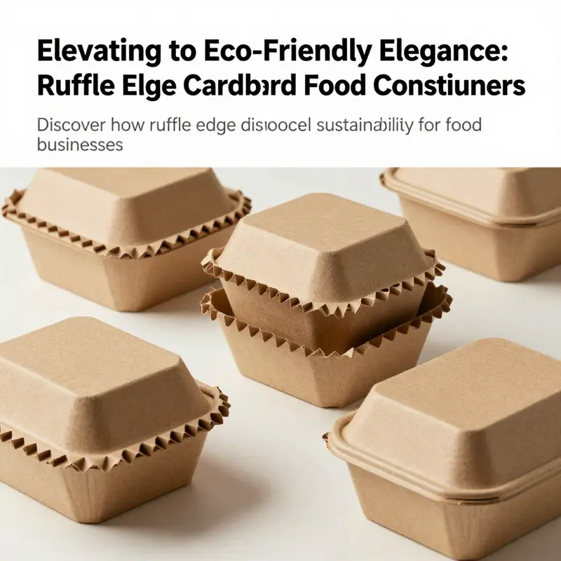 Various ruffle edge cardboard disposable food containers displayed beautifully to showcase their design and sustainability.