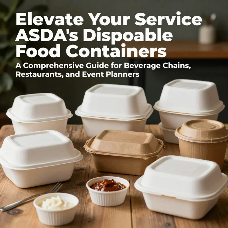 A comprehensive visual representation of ASDA's disposable food containers in use at various food service establishments.