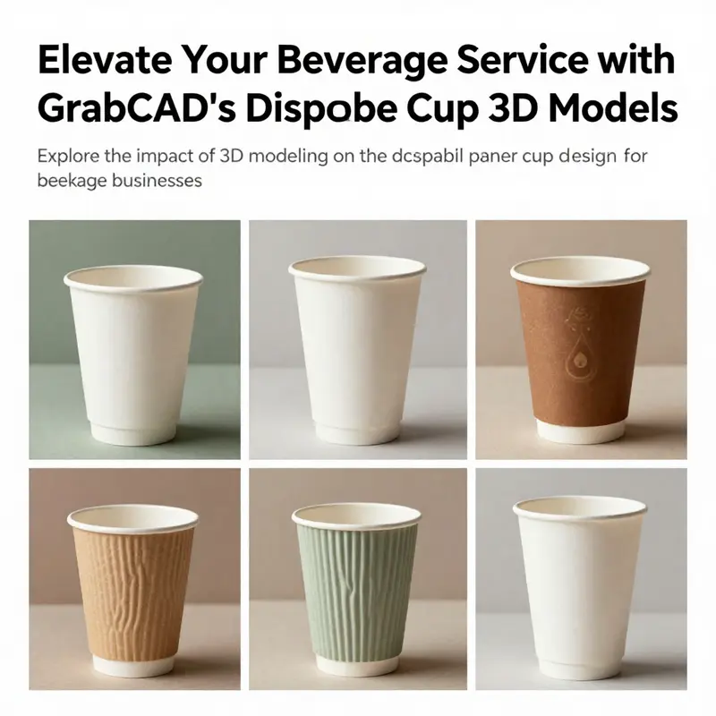 A collection of disposable paper cups in various designs and usages within beverage services.