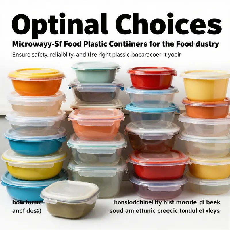 A vibrant assortment of microwave-safe food plastic containers showcasing different sizes and designs for optimal food service use.