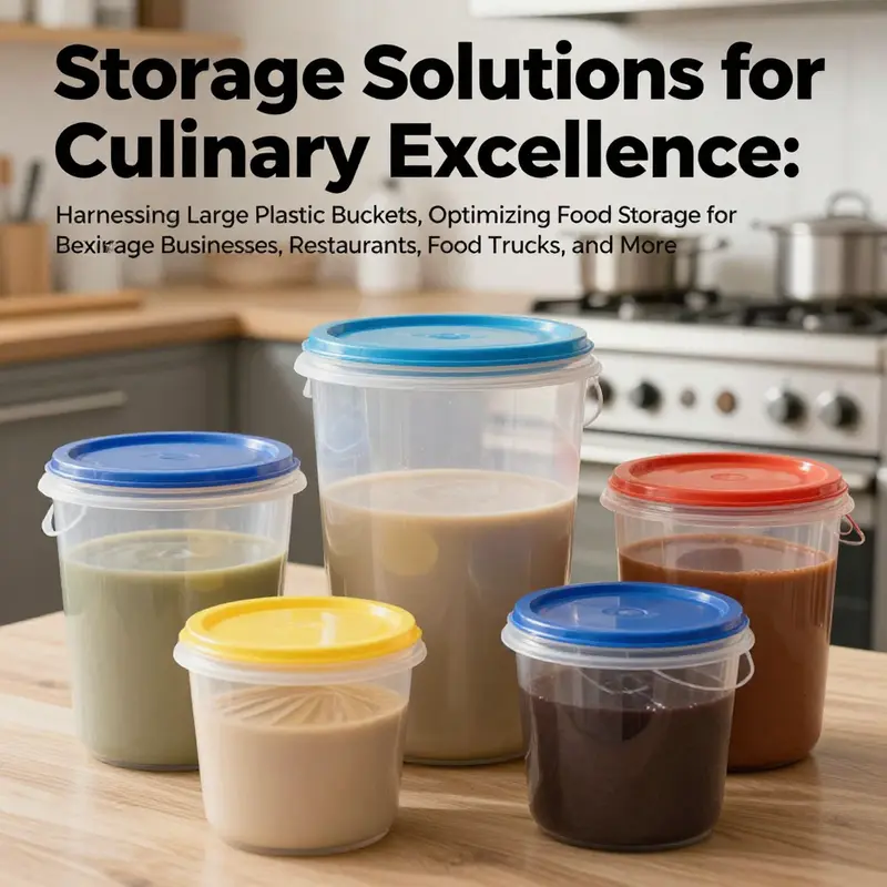 An assortment of large plastic food storage containers with lids in a kitchen, illustrating the variety and utility of food storage solutions.
