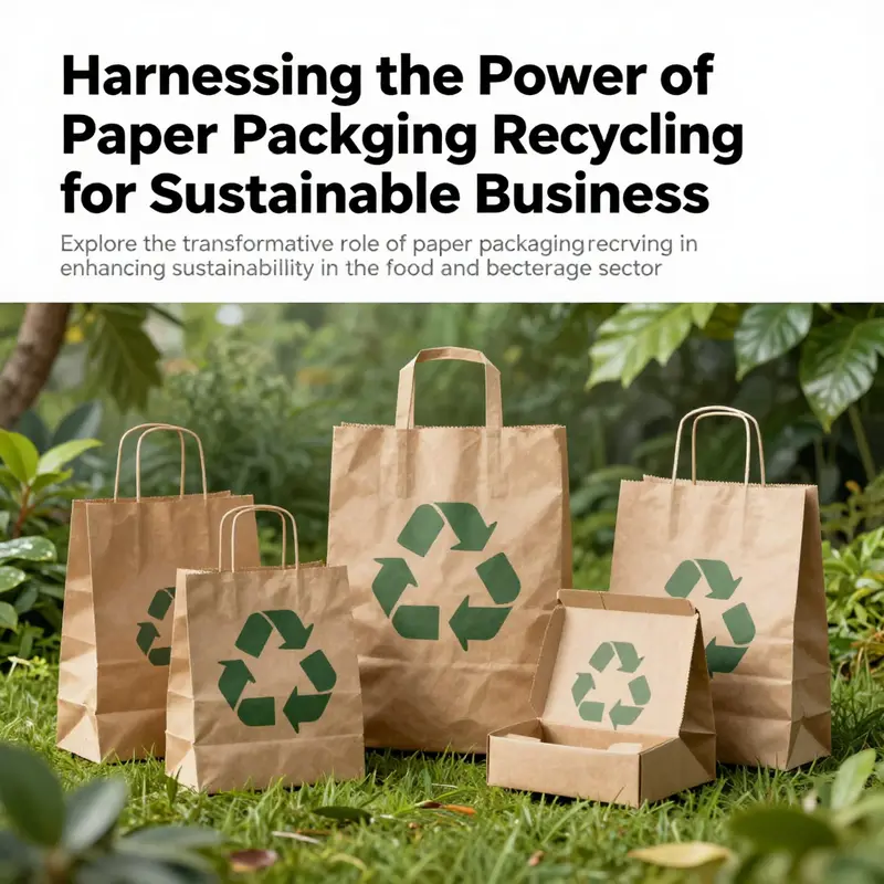 A serene natural landscape featuring paper packaging materials symbolizing sustainability.