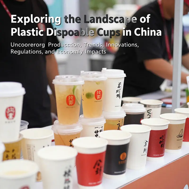 A lively outdoor event showcasing disposable plastic cups used for various beverages.