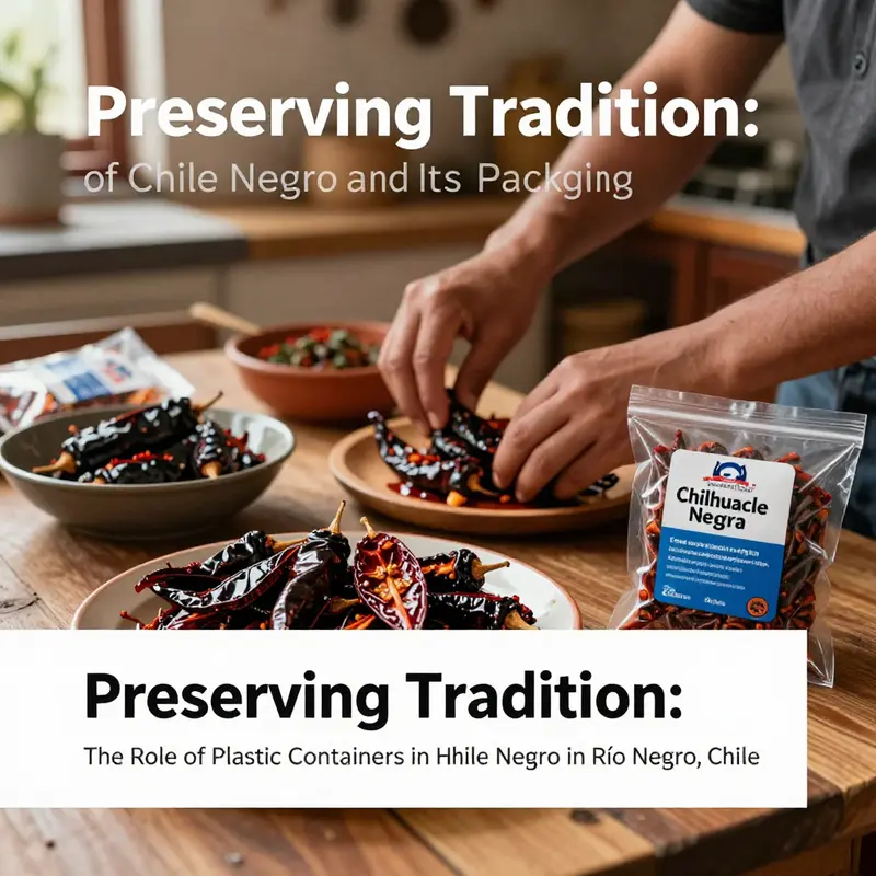 Opaque plastic containers effectively protect dried chilhuacle negro peppers from light and moisture.