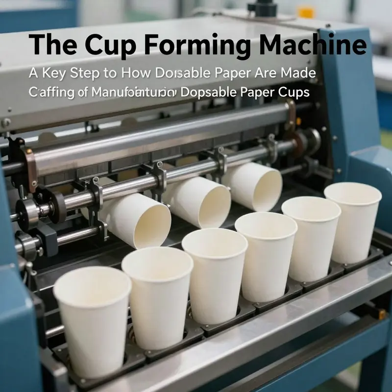 Various types of food-grade paperboard prepared for cup manufacturing.