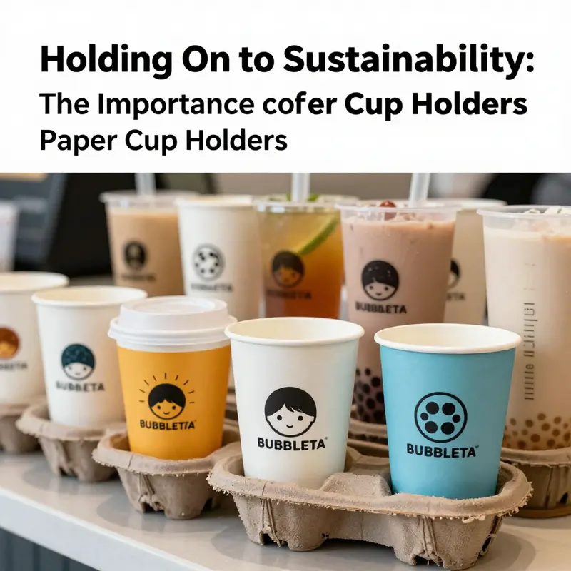A variety of eco-friendly disposable paper cup holders in different designs enhances customer experience at a café.